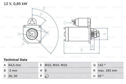 Motorino avviamento bosch 0 - motorino,