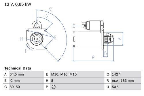 Motorino avviamento bosch 0 - avviamento,
